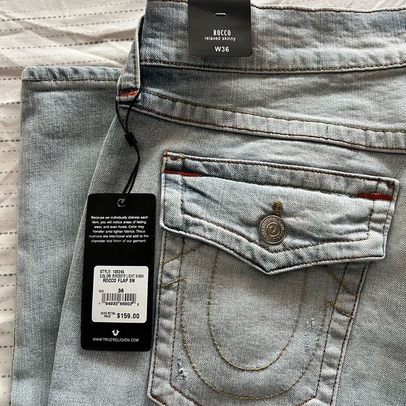 True Religion 36 Rocco Relaxed Skinny Jeans - Picture 5 of 13